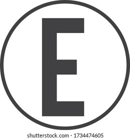 Alphabet E Simple Illustration Icon Vector