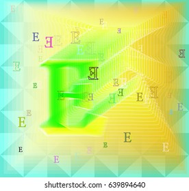Alphabet E template elements