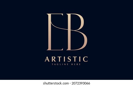 Alphabet EB or BE illustration monogram vector logo template