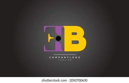 Alphabet EB BE Initial Letter Monogram Icon Logo Vektorgrafik abstrakte Web-Zeichen-Logotyp 
Markensymbole