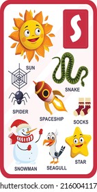 Alphabet education template s letter emblems