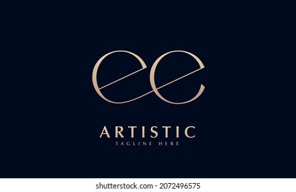 Alphabet EE or EE illustration monogram vector logo template