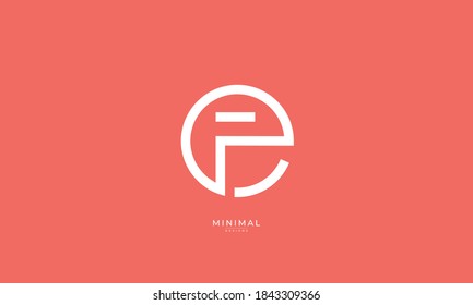 Alphabet EF or FE letter icon logo 