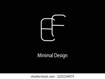 Diseño del logotipo del monograma EF de alfabeto 