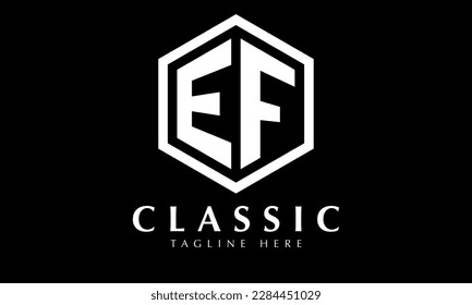 Alphabet EF oe FE initial logo abstract monogram vector template