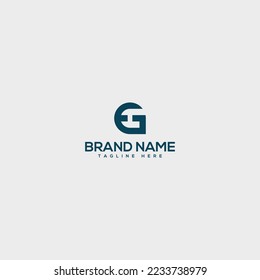 Alfabeto EG, GE, E, G diseño de la plantilla de diseño del logotipo de la letra G ilustración vectorial.