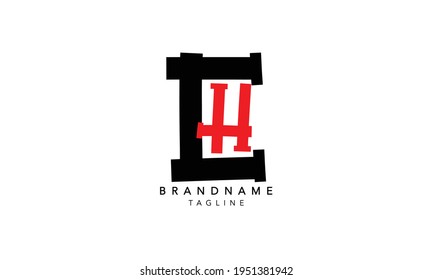 Alphabet EH , initial Letter Monogram Icon Logo vector illustration

