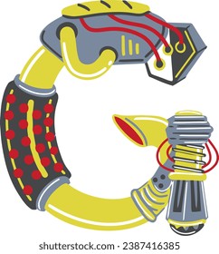 ein Alphabet mit einem Thema der Elektrizitätsmaschine