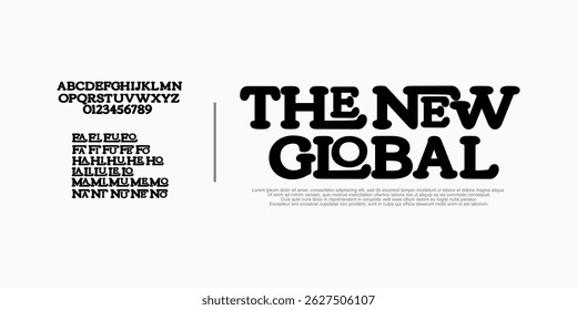 Alphabet Elegant Classic Serif Font with a ligatures and Uppercase,Number , this font can be used for logos,fashion,poster,movie. Vector illustration