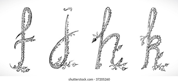 Alphabet element design