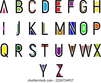 Alphabet elements, vector illustration, Alphabet elements design, colorful alphabets set, Party alphabets, kids alphabets, 