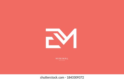 Alphabet EM letter icon logo