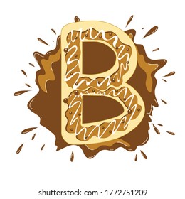 Alphabet english letters donut for decorative design. Character set. Alphabet for children.