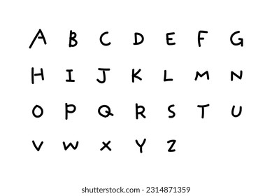 alfabeto, inglés, guión, fuente, texto