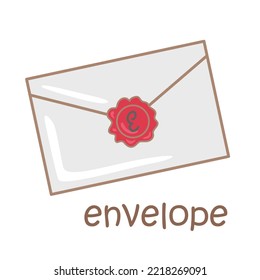 Alphabet A For Envelope  Illustration Vector Clipart