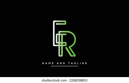 Alphabet ER or RE illustration monogram vector logo template