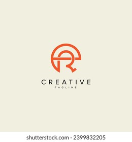 Alphabet ER RE letter modern monogram style logo vector element.