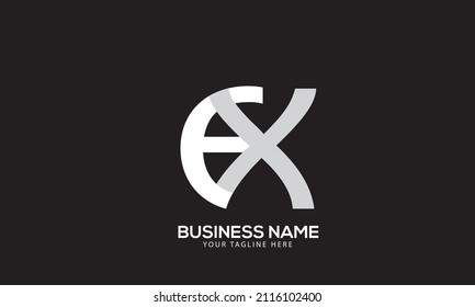 Alphabet EX oder XE sehr kreative abstrakte Monogramm-Vektorlogo-Vorlage