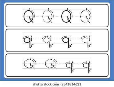 Alphabet exercise for kids pencontrol and handwriting practice