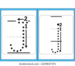 Alphabet exercise for kids, preschoolers, vector