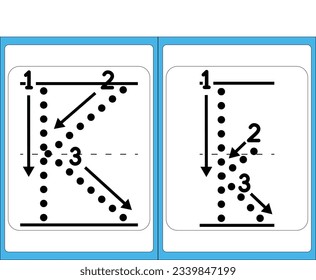 Ejercicio alfabético para niños, preescolares, vector