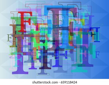 Alphabet F art template
