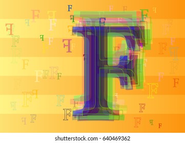 Alphabet F background icon