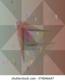 Alphabet F background template