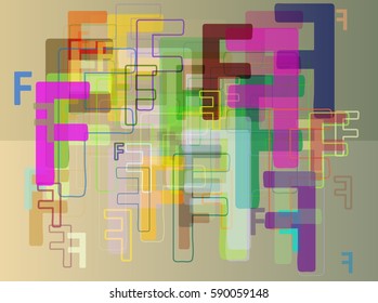 Alphabet F background template