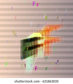 Alphabet F background texture