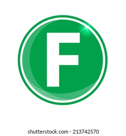 alphabet "F" button