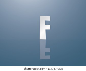 Alphabet F Calligraphy Sample Styles paper on blue background.Vector craft and illustration style