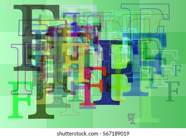 Alphabet F design background