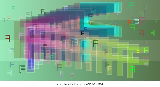 Alphabet F design icon