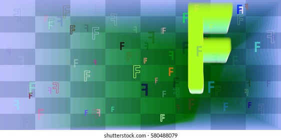 Alphabet F design vector