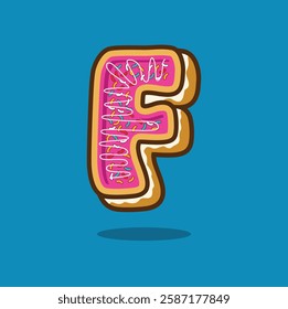 The alphabet F is donut shape