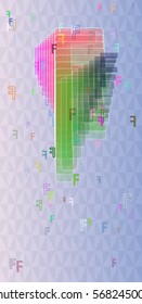 Alphabet F elements vector