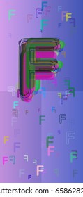 Alphabet F elements vector