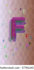 Alphabet F icon template