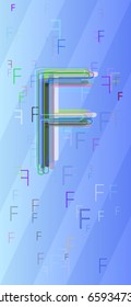 Alphabet F icon template