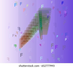 Alphabet F icon vector