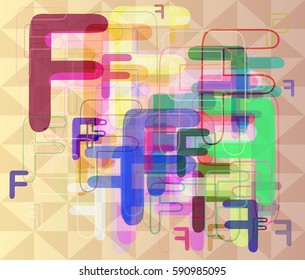 Alphabet F idea texture