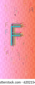Alphabet F idea vector