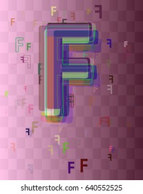 Alphabet F idea vector