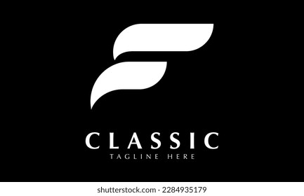 Alphabet F initial logo letter abstract monogram vector template
