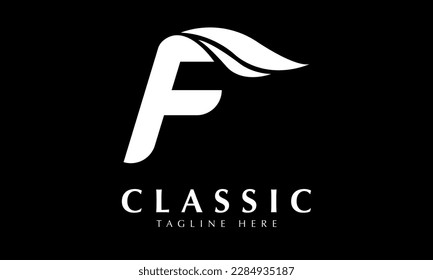 Alphabet F initial logo letter abstract monogram vector template