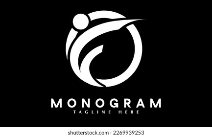 Logo-Abstrakter Monogramm-Vektorgrafik