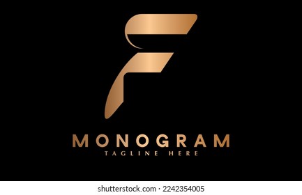 Plantilla de monograma vectorial del logotipo Alphabf