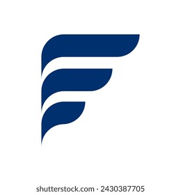 alphabet f logo wing icon vector illustration eps