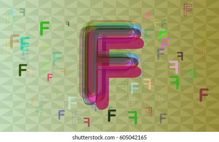 Alphabet F pattern elements